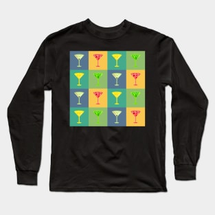 Martinis Pattern | Pop Art Long Sleeve T-Shirt